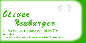 oliver neuburger business card